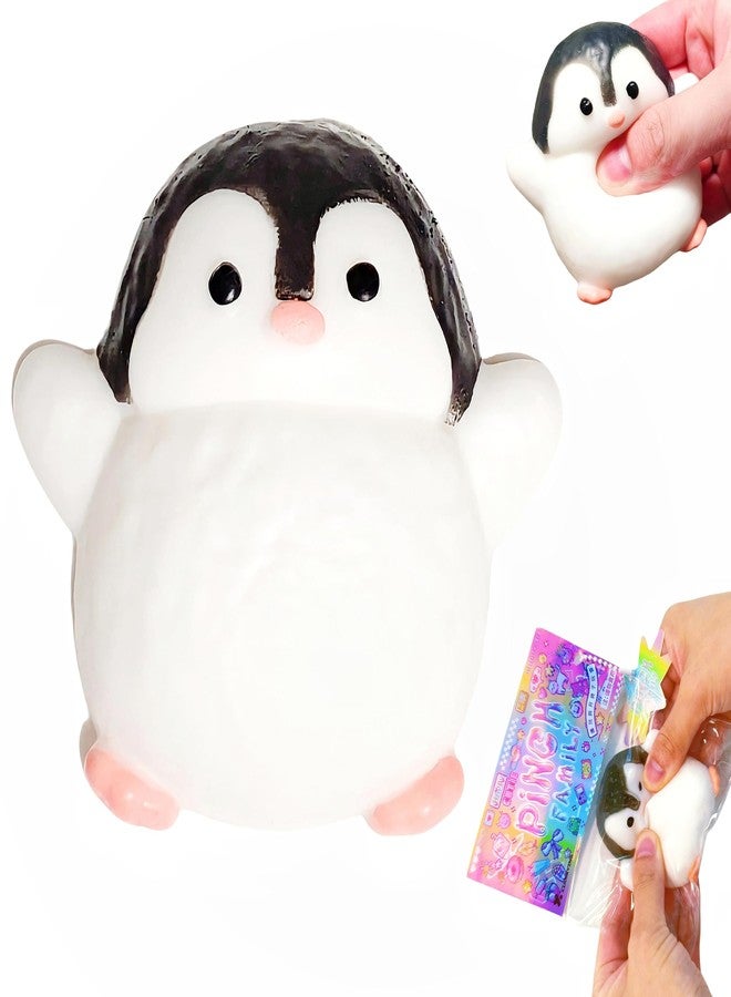 EVDERS 1Pcs Taba Squishy Penguin, Penguin Stress Ball, Fufu Squishies Toys Handmade Squeeze Toys Soft Silicone Fidget Toy for Stress Relief Sensory Stress Ball Funny Fidget Toy Novelty Things for Kids Adults - Image 1